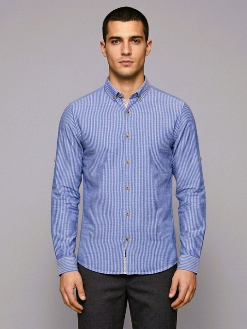 Zara Cotton and Linen Blend Button Down Shirt